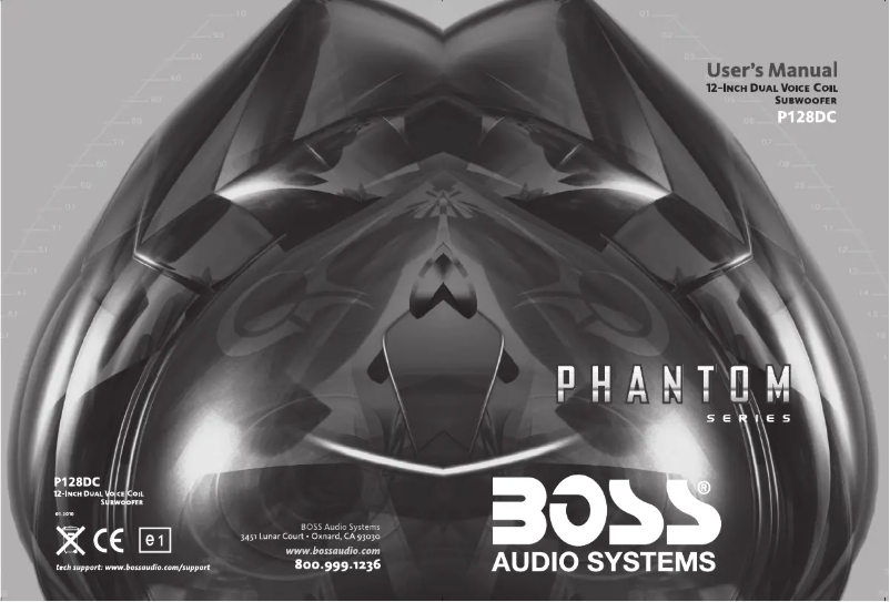 Page n°1 - Manuel utilisateur Boss P128DC