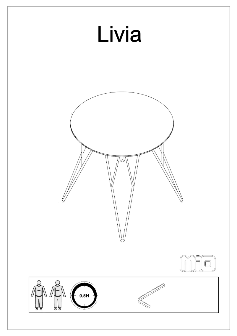Page 1 de la notice Manuel utilisateur Mio Livia