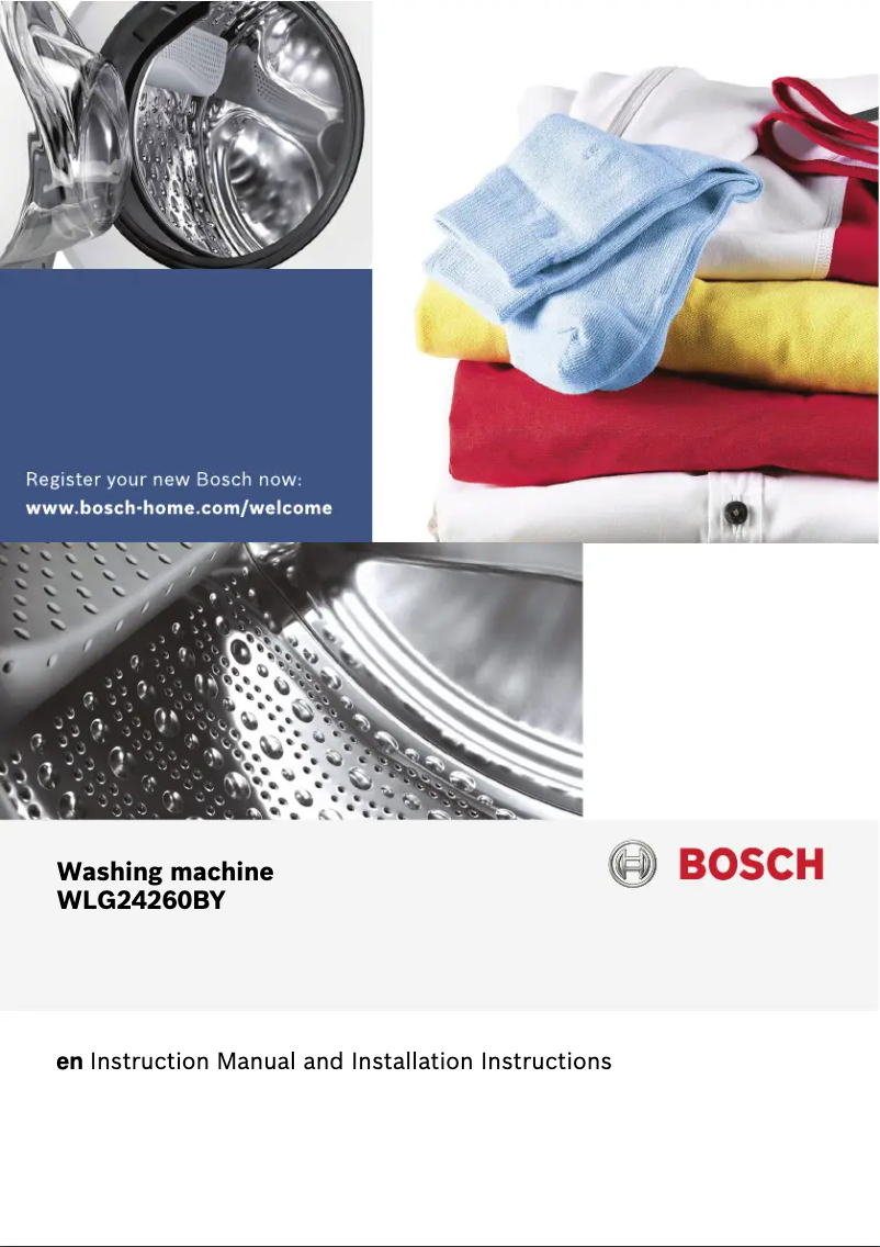 Page n°1 - Manuel utilisateur Bosch WLG24260BY