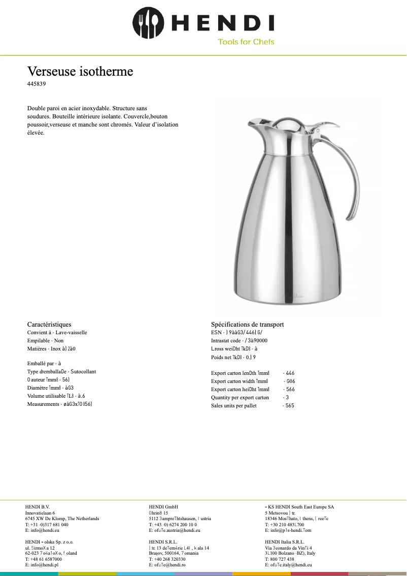 Page n°1 - Fiche technique Fine Dine 445822