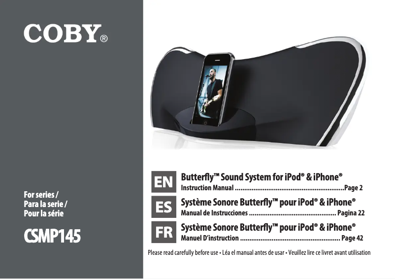 Page 1 de la notice Manuel utilisateur Coby CSMP145