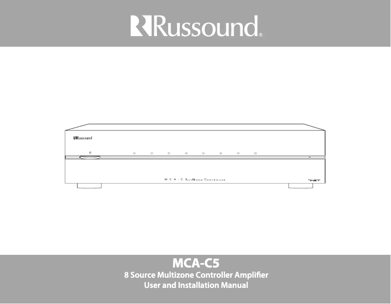 Page n°1 - Manuel utilisateur Russound MCA-C5