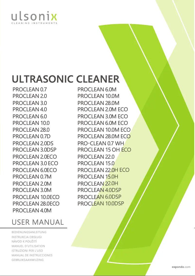 Image de la première page du manuel de l'appareil PROCLEAN 3.0M ECO