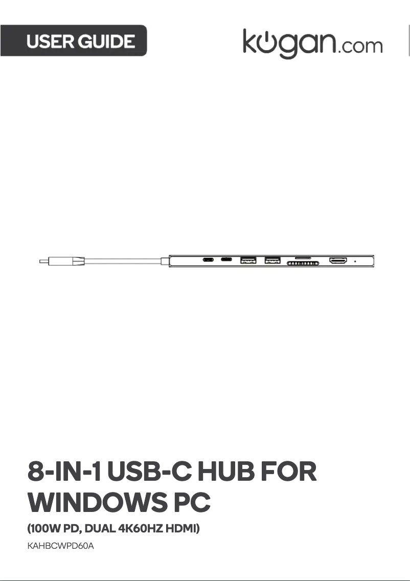 Page n°1 - Manuel utilisateur Kogan KAHBCWPD60A