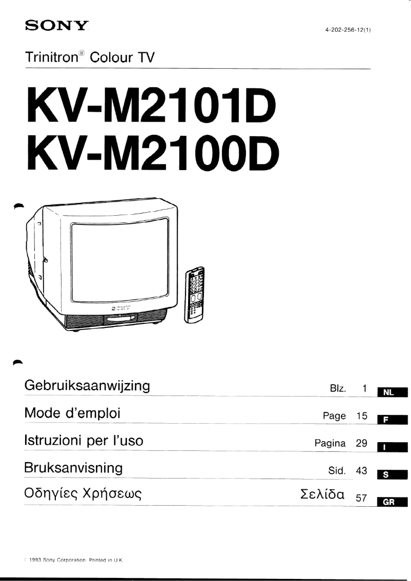 Image de la première page du manuel de l'appareil KV-M2101D