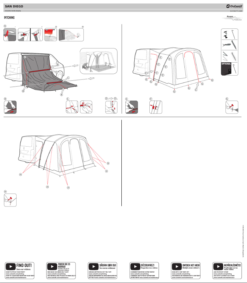 Page 1 de la notice Manuel utilisateur Outwell San Diego