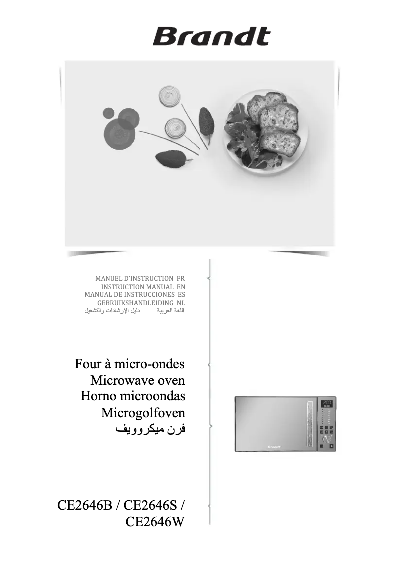 Image de la première page du manuel de l'appareil CE2646B