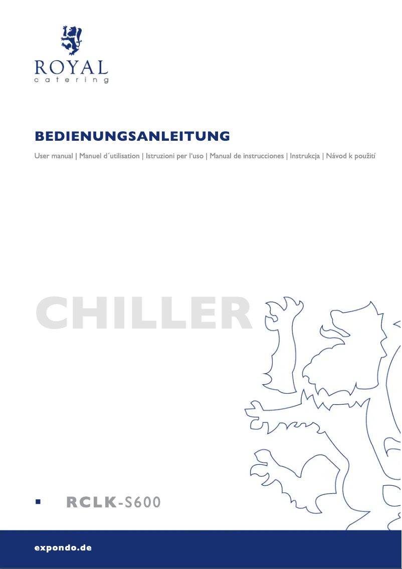 Page 1 de la notice Manuel utilisateur Royal Catering RCLK-S600