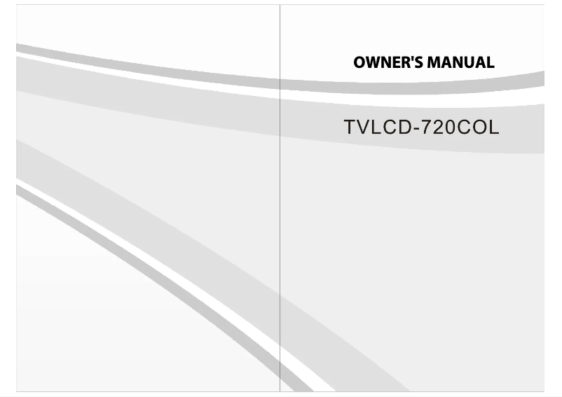 Page 1 de la notice Manuel utilisateur Monacor TVLCD-720COL