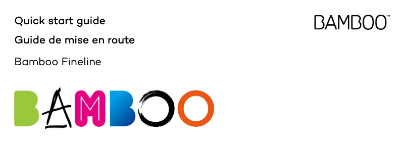 Page 1 de la notice Manuel utilisateur Wacom Bamboo Fineline 3