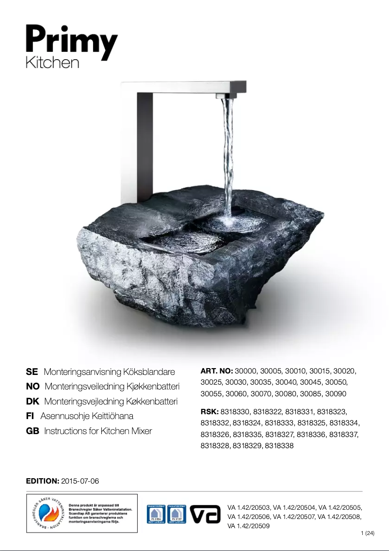 Image de la première page du manuel de l'appareil Steel Seven 30020