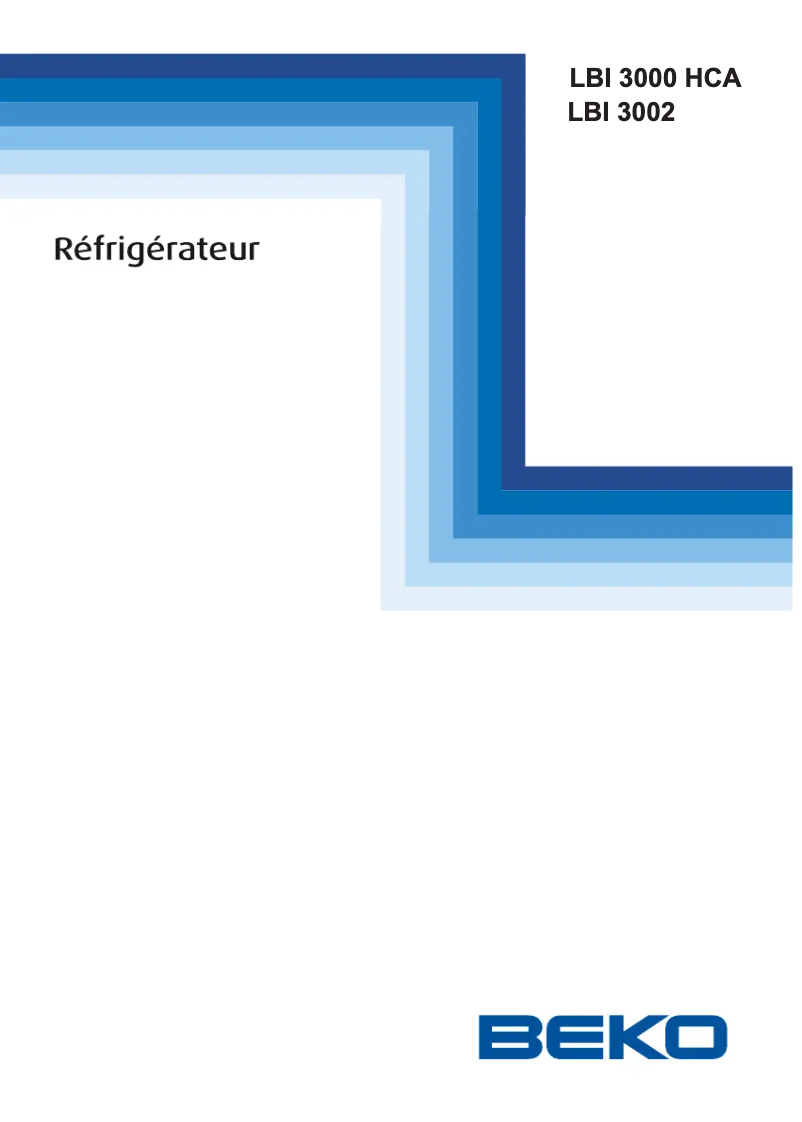 Page n°1 - Manuel utilisateur Beko LBI 3000