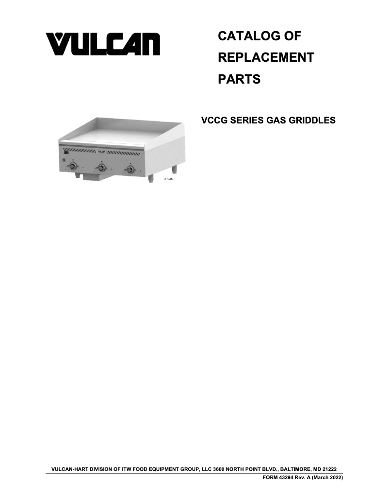 Page n°1 - Catalogue Vulcan VCCG60