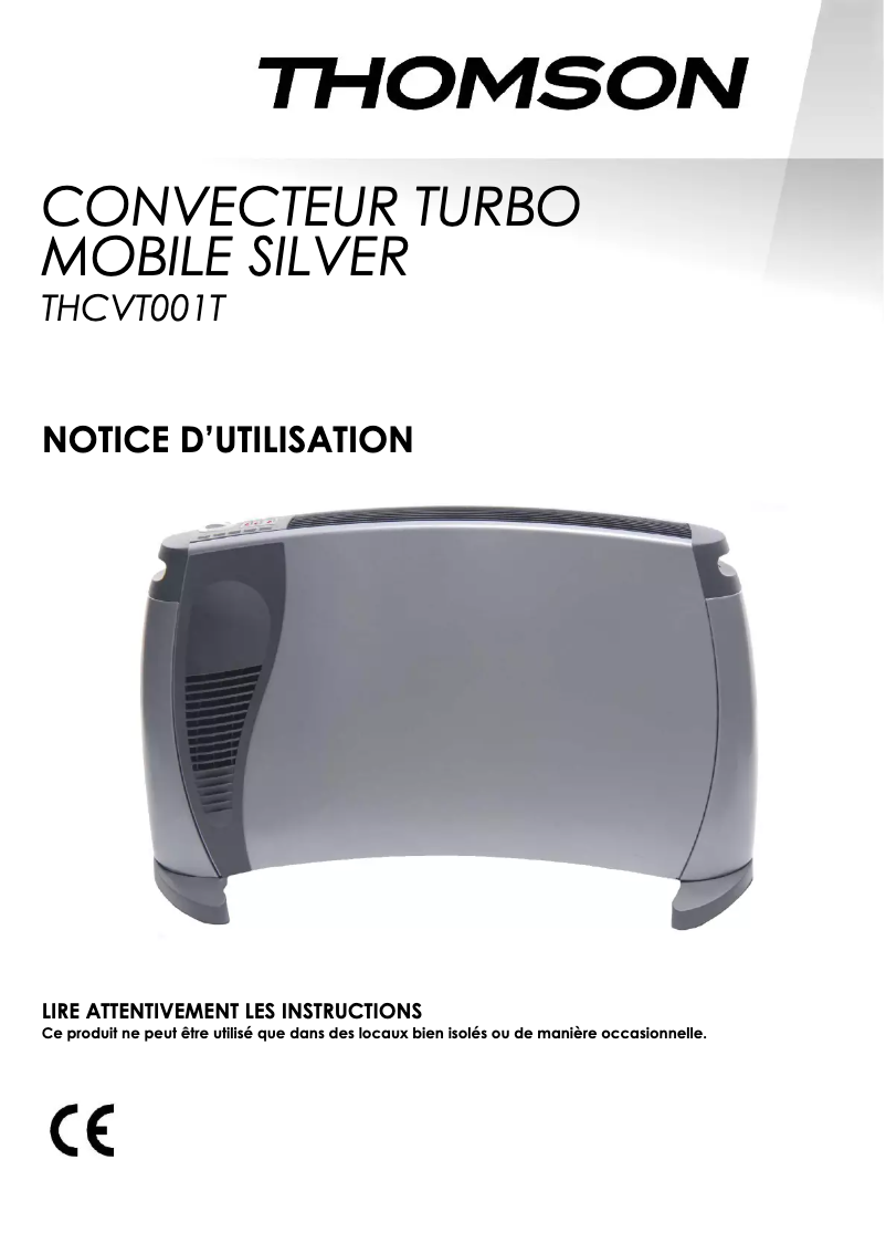 Image de la première page du manuel de l'appareil THCVT001T