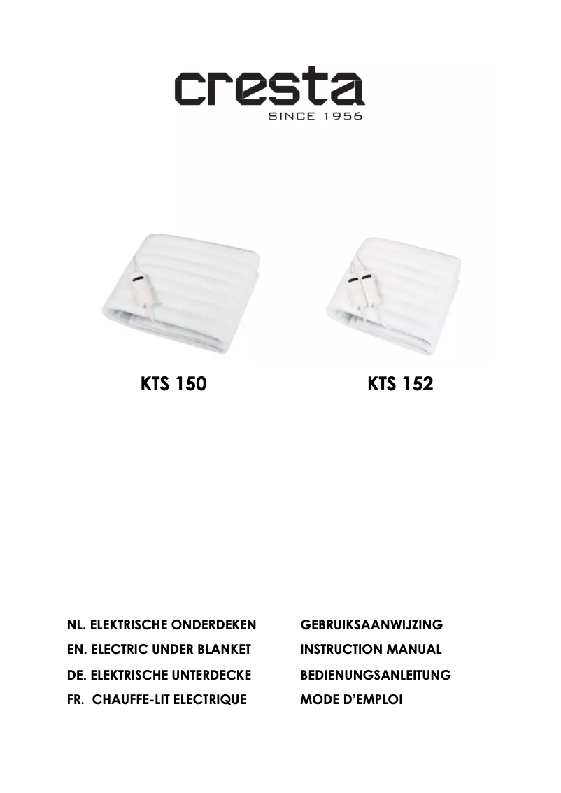 Page n°1 - Manuel utilisateur Cresta KTS 150