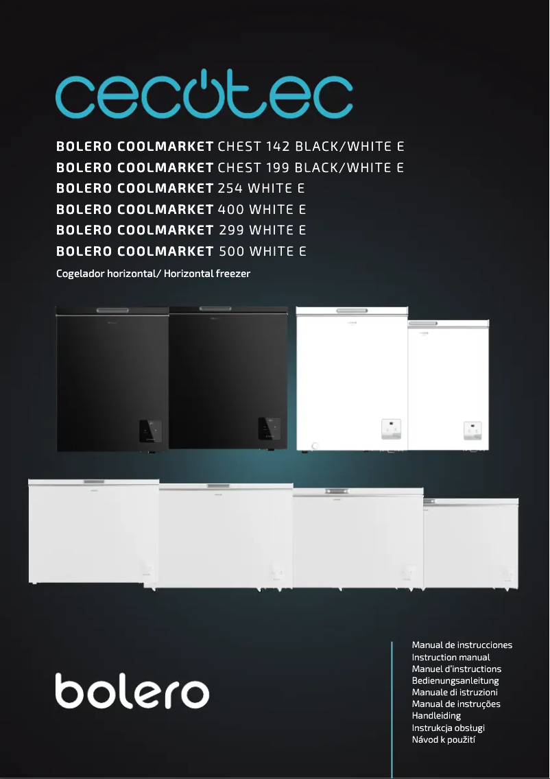 Página 1 del manual Manual de usuario Cecotec Bolero CoolMarket Chest 142 White E