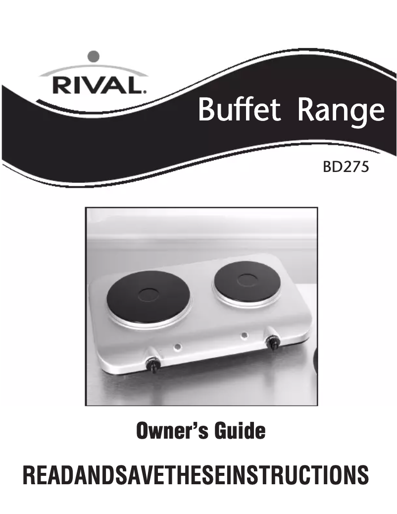 Page 1 de la notice Manuel utilisateur Rival BD275