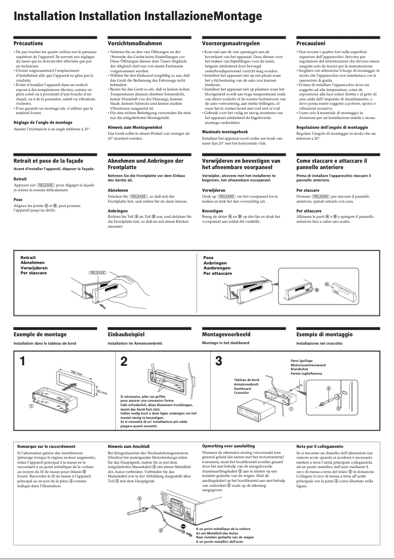 Página 1 del manual Manual de usuario Sony XR-C4100
