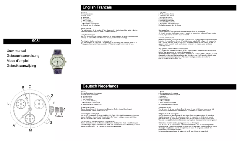 Page 1 de la notice Manuel utilisateur Davis 9981
