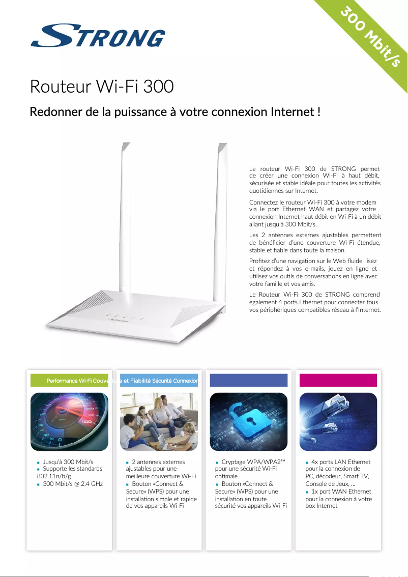 Page n°1 - Manuel utilisateur Strong Wi‑Fi Router 300