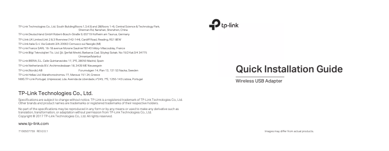 Page 1 de la notice Manuel utilisateur TP-Link TL-WN727N