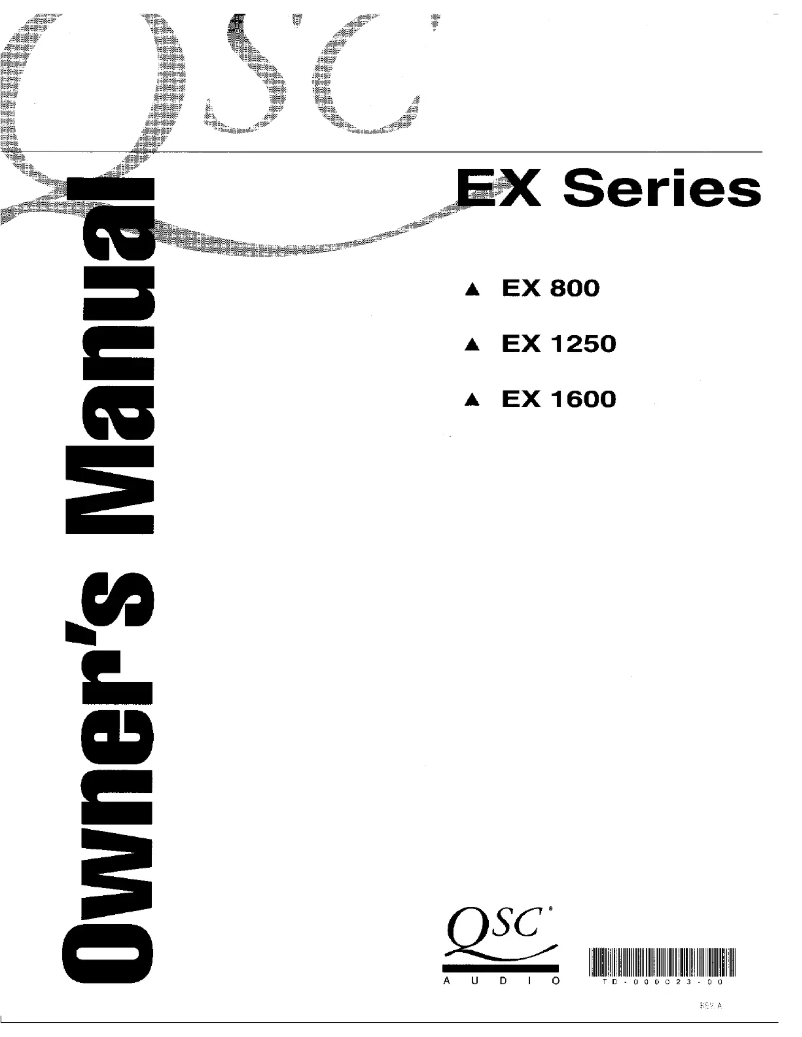 Page n°1 - Manuel utilisateur QSC EX1250