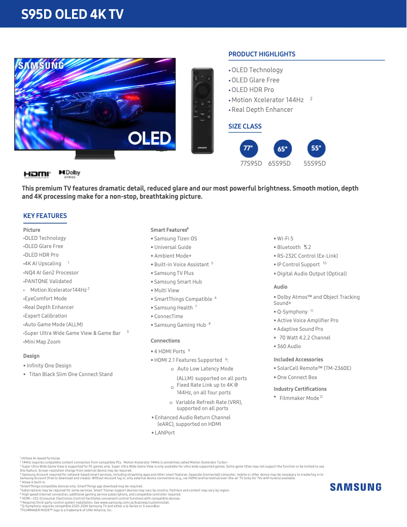 Image de la première page du manuel de l'appareil QN55S95DAF