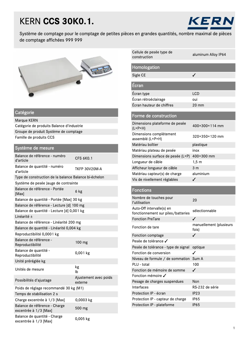 Imagen de la primera página del manual del dispositivo CCS 30K0.1