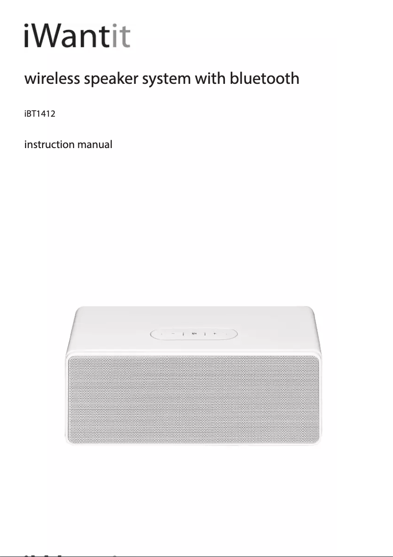Page 1 de la notice Manuel utilisateur iWantit iBT1412