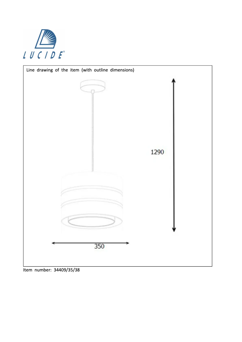 Page n°1 - Manuel utilisateur Lucide Tonio 34409/35/38