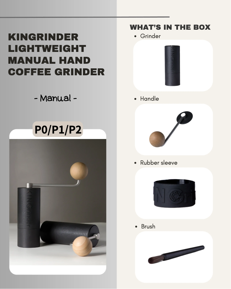 Page 1 de la notice Manuel utilisateur KINGrinder P2