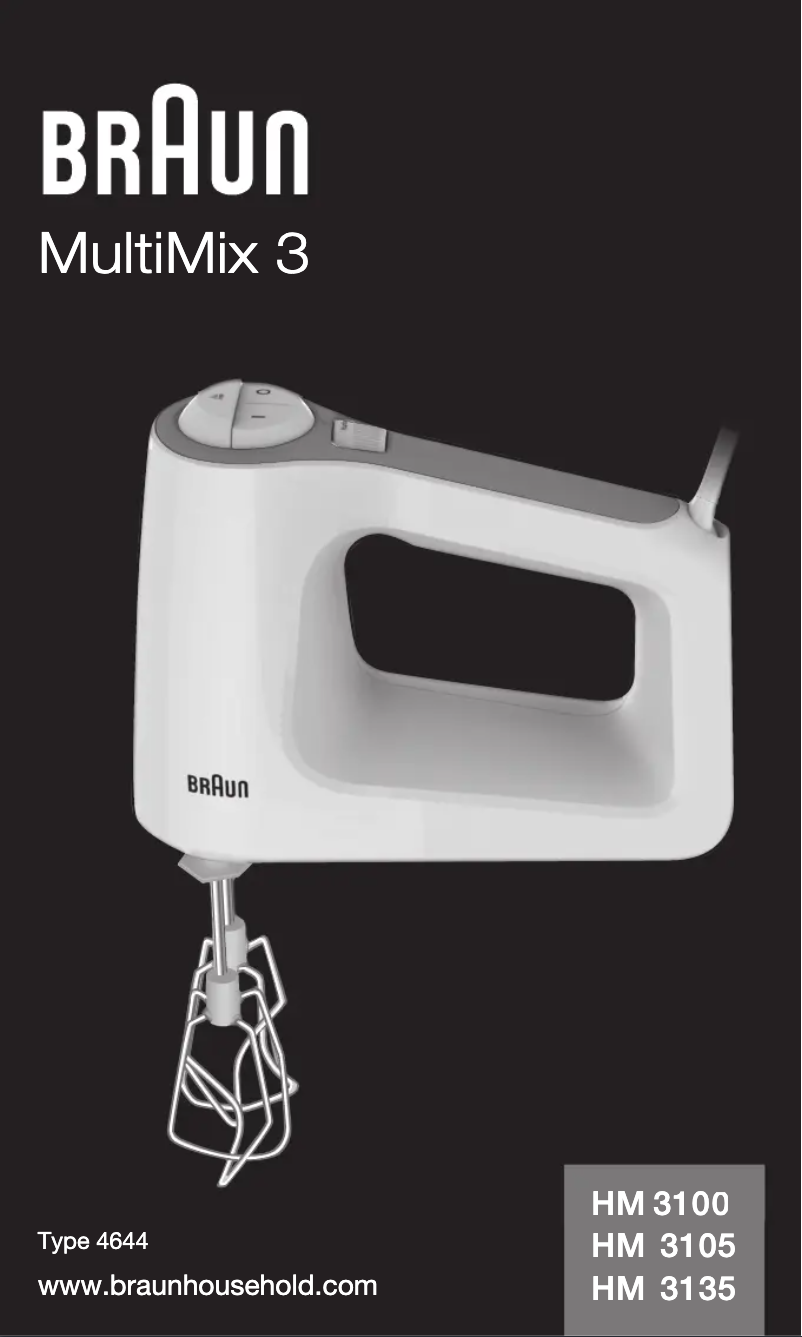 Página 1 del manual Manual de usuario Braun HM 3135 WH