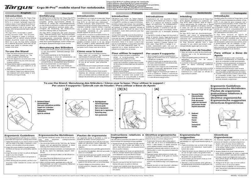 Page n°1 - Manuel utilisateur Targus AWE04EU