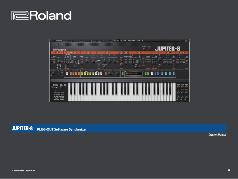 Page n°1 - Manuel utilisateur Roland JUPITER-8