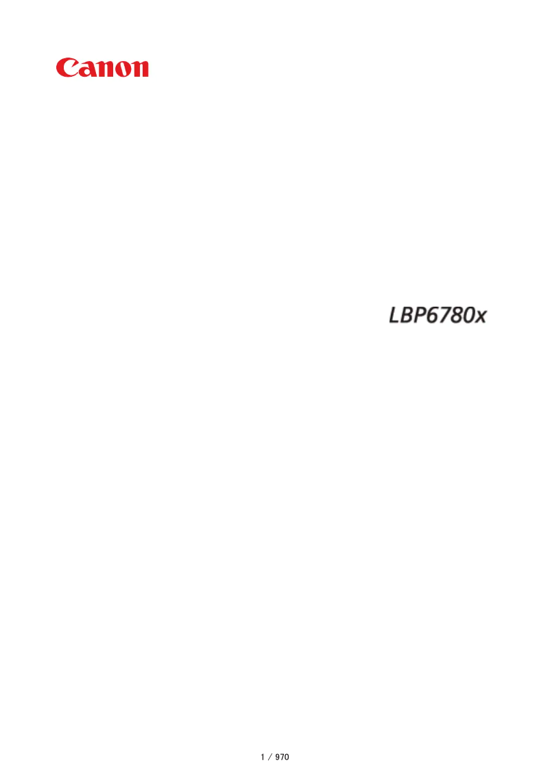 Page 1 de la notice Mode d'emploi Canon i-Sensys LBP6780x