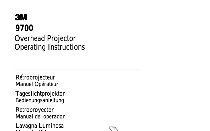Page 1 de la notice Manuel utilisateur 3M 9700