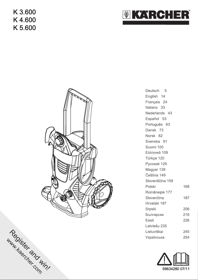 Image de la première page du manuel de l'appareil K 4.600 MD