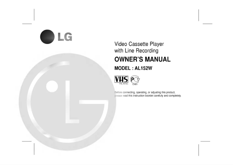 Página 1 del manual Manual de usuario LG AL152W