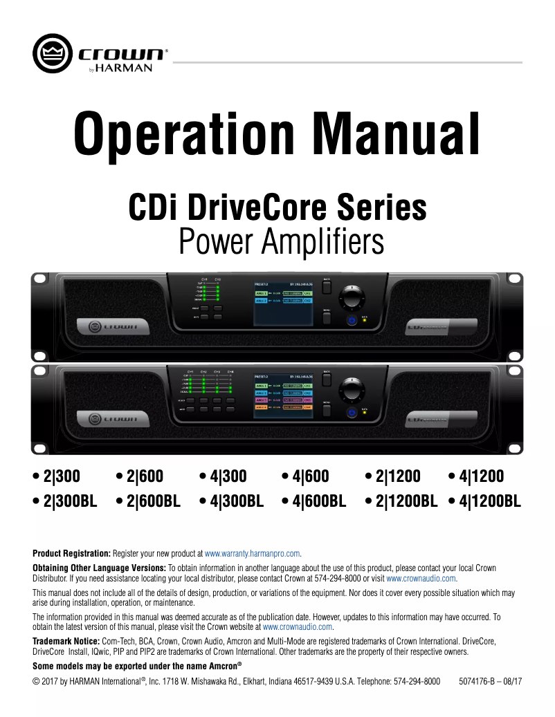 Image de la première page du manuel de l'appareil CDi DriveCore CDi 4|300