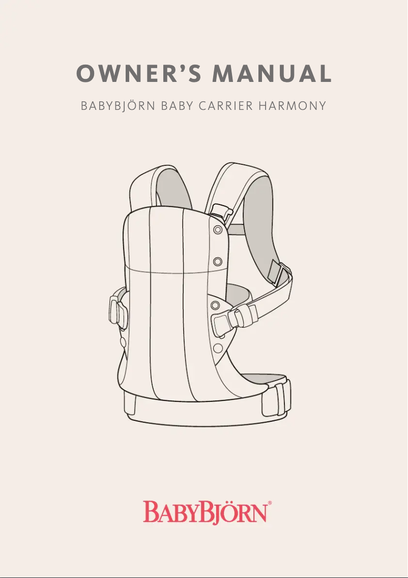 Page n°1 - Manuel utilisateur BabyBjörn Harmony