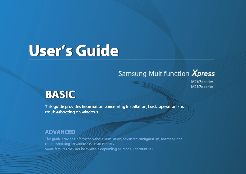 Image de la première page du manuel de l'appareil Xpress SL-M2875FW