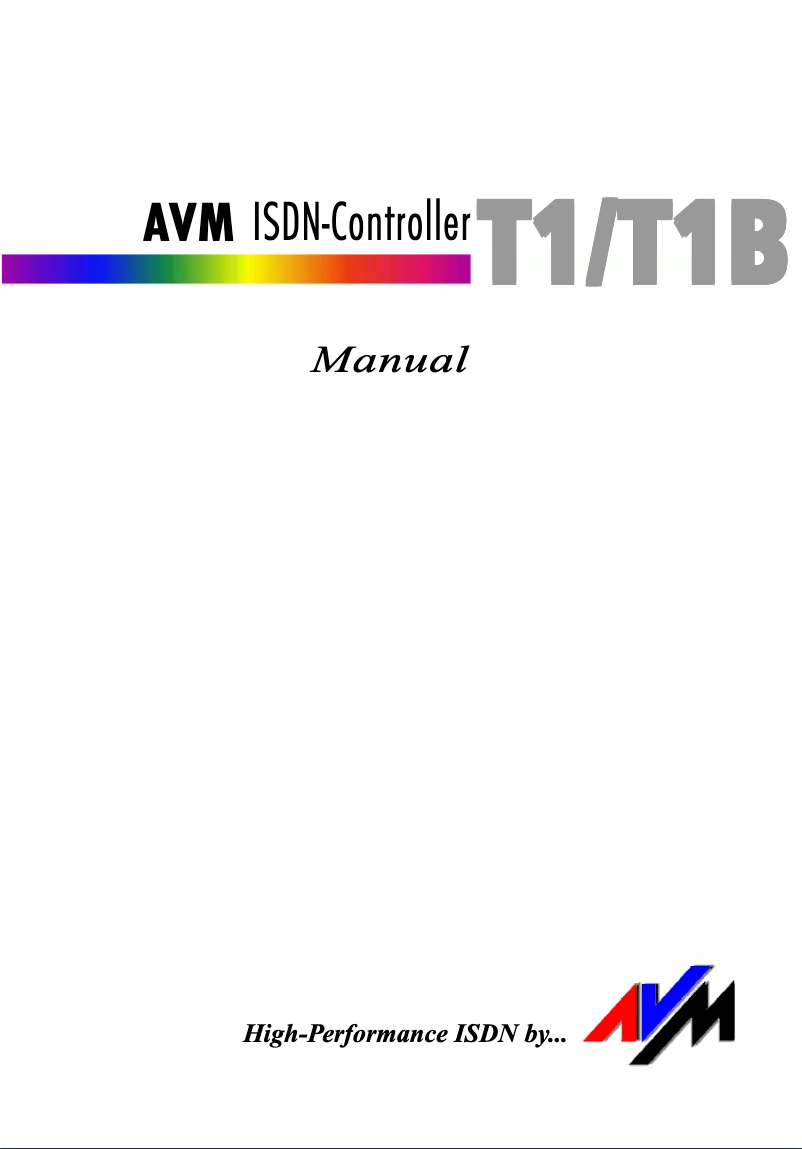 Page n°1 - Manuel utilisateur AVM ISDN-Controller T1