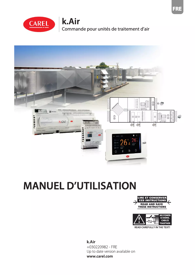 Image de la première page du manuel de l'appareil k.AIR