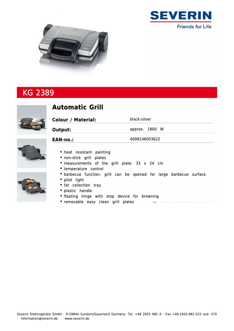 Image de la première page du manuel de l'appareil KG 2389