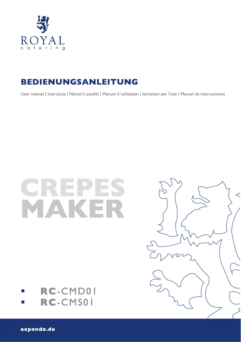 Image de la première page du manuel de l'appareil RC-CMS01