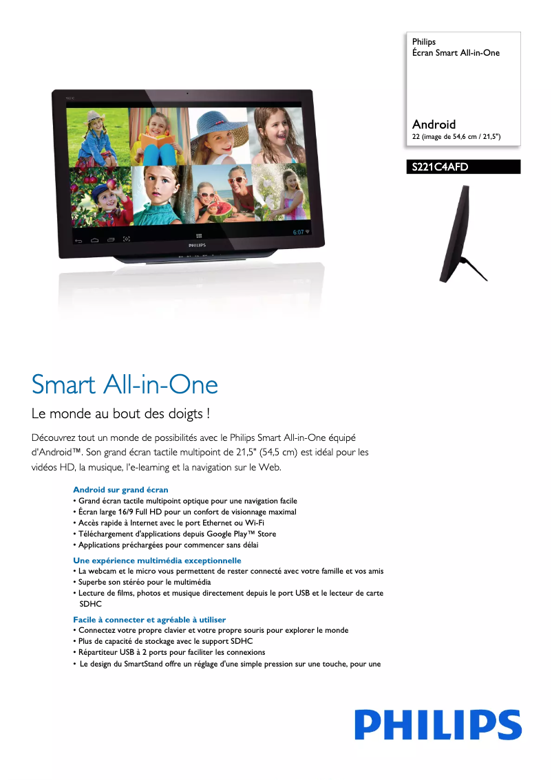 Image de la première page du manuel de l'appareil S221C4AFD