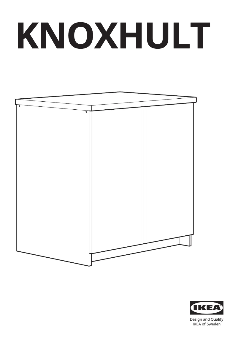 Page 1 de la notice Manuel utilisateur Ikea KNOXHULT 403.342.52