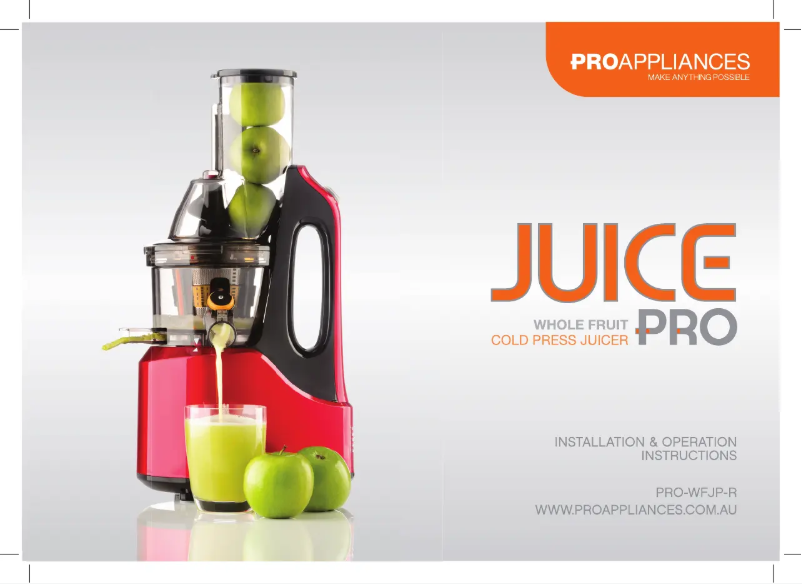 Page 1 de la notice Manuel utilisateur Aquaport PRO-WFJP-R