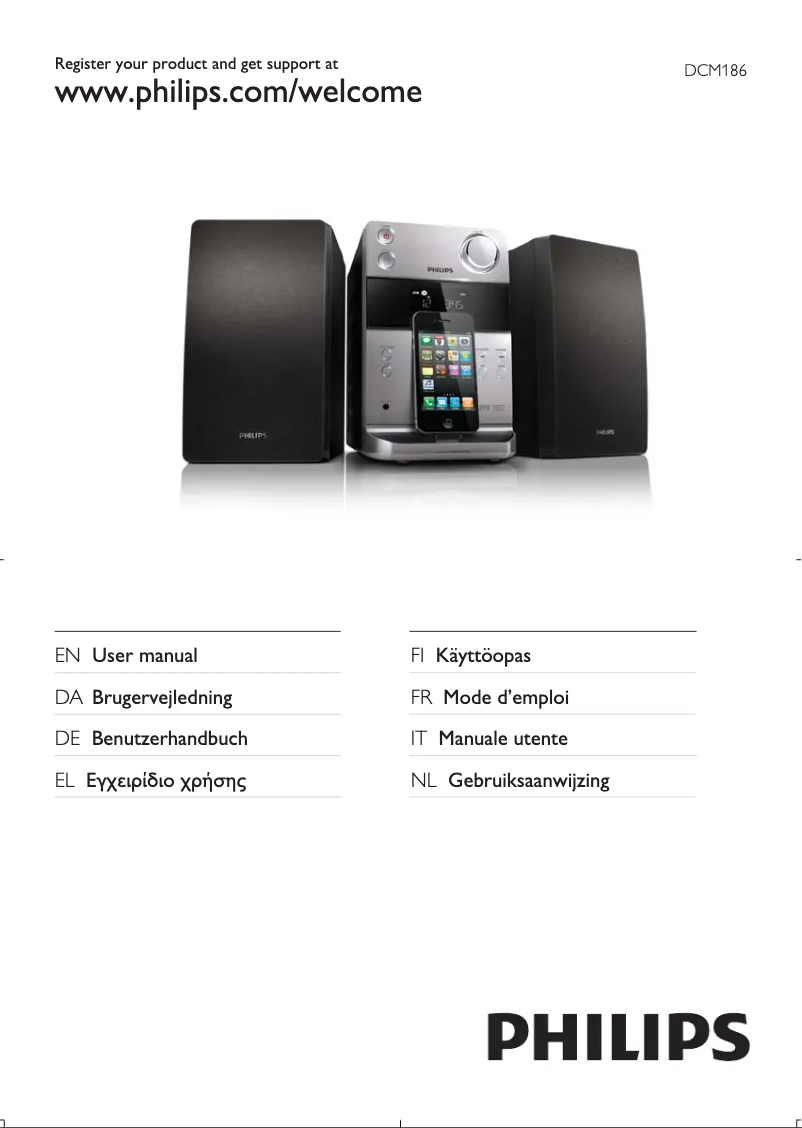 Page n°1 - Manuel utilisateur Philips DCM186