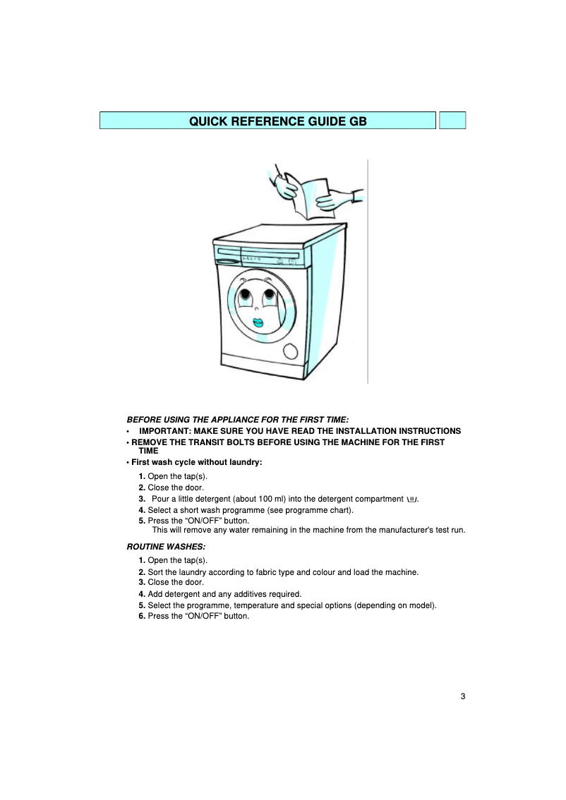Página 1 del manual Manual de usuario Whirlpool AWM 336/3